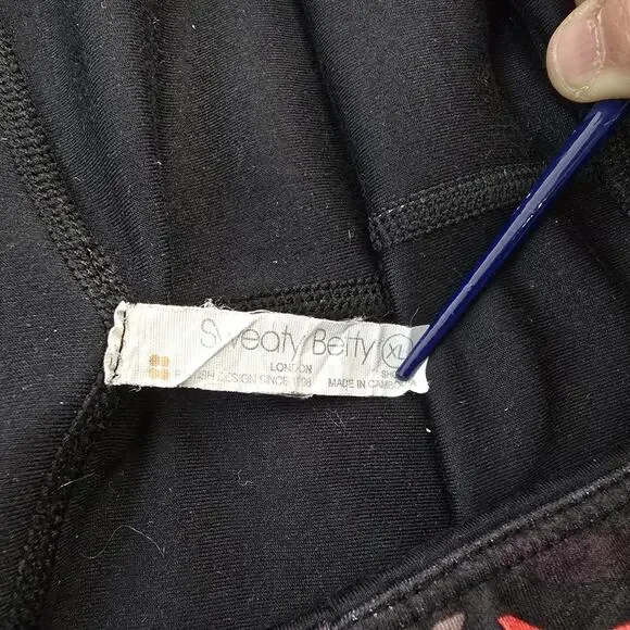 Sweaty Betty Legging Crop Printed Size XL Stretch Womens Athletic Gym Yoga Run - Picture 9 of 9